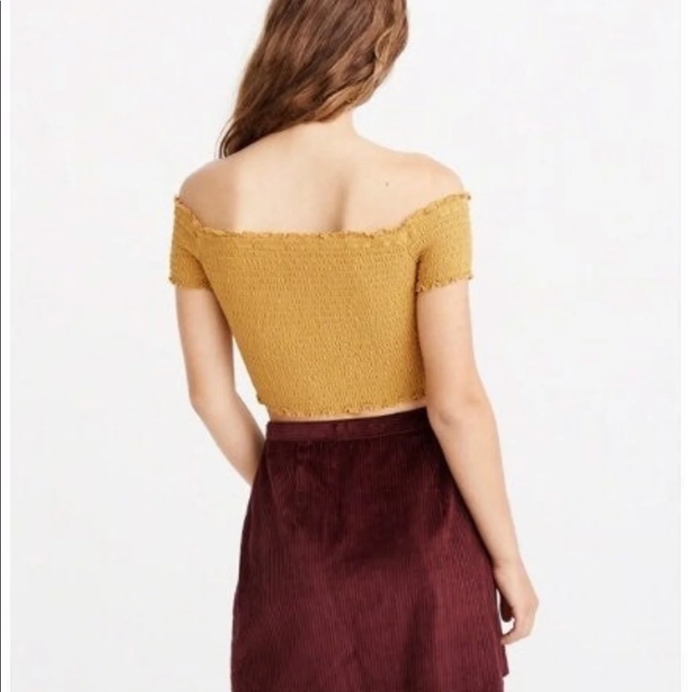 🌻Abercrombie Mustard Crop Top - Picture 4 of 6
